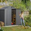 Darwin 6x4 műanyag kerti tároló ház szürke