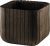 Cube Planter M műanyag kerti virágláda whiskey barna