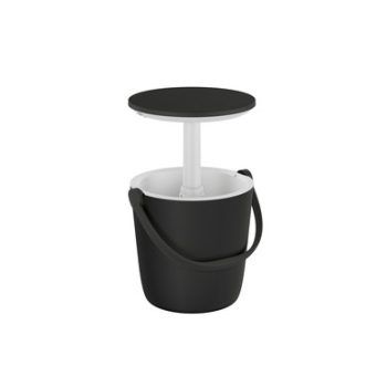 Go Bar műanyag kerti party kellék grafit szürke - fehér