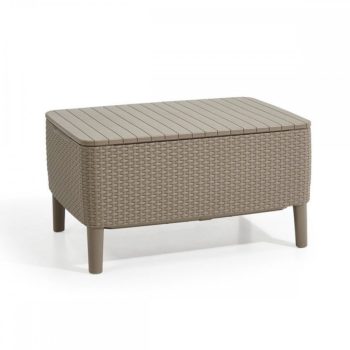 Salemo műanyag kerti asztal cappuccino