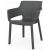 Eva műanyag kerti szék grafit szürke