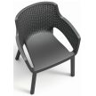 Eva műanyag kerti szék grafit szürke