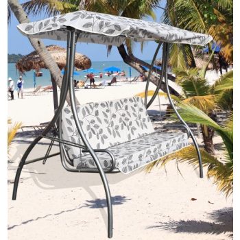 Atlaszka hintaágy antracit szürke, párnával