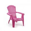 Dolomiti fa hatású műanyag kerti fotel döntött támlás pink O277