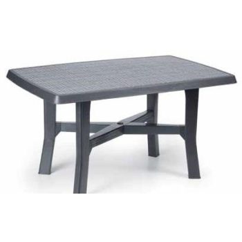 Rodano műanyag kerti asztal antracit szürke O285