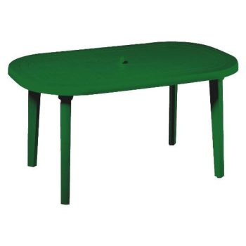 Duna műanyag kerti asztal zöld - Flair