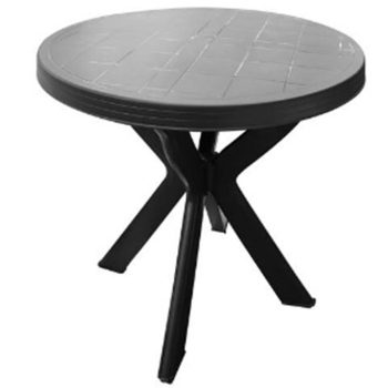 Don műanyag kerti asztal antracit szürke kerek O286