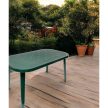 Duna műanyag kerti asztal zöld - Flair