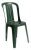Musette műanyag kerti szék zöld - Flair