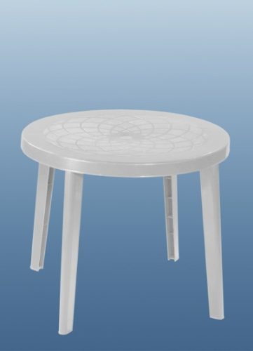 Laura műanyag kerti asztal fehér - Flair