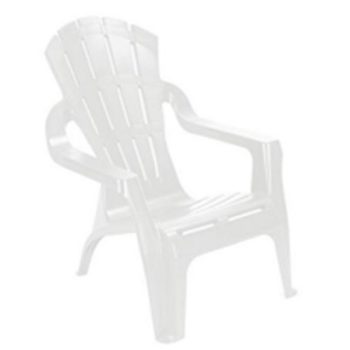 Selva fa hatású műanyag kerti fotel fehér O289