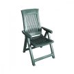 Loira műanyag kerti dönthető szék zöld O292