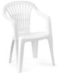 Scilla műanyag kerti alacsony támlás szék fehér O196
