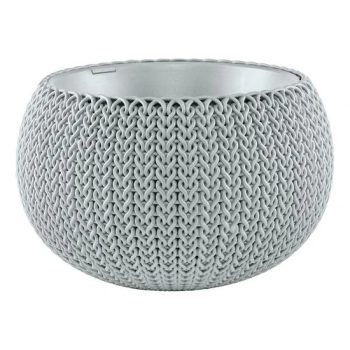   Cozy M felakasztható műanyag kerti virágcserép felhő szürke