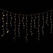 Crystalline toldható jégcsapfüzér 2 x 0,9 m, 138 LED, meleg fehér, átlátszó kábel