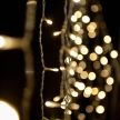 Crystalline toldható jégcsapfüzér 2 x 0,9 m, 138 LED, meleg fehér, átlátszó kábel