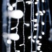 Crystalline toldható fényfüggöny 2 x 0,9 m, 192 LED, hideg fehér, átlátszó kábellel