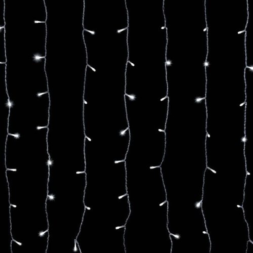 Crystalline toldható fényfüggöny 1,2 x 1,2 m, 143 LED, hideg fehér, átlátszó kábellel