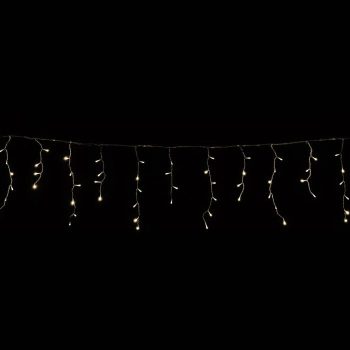   Crystalline toldható jégcsapfüzér 3 x 0,4 m, 101 LED, meleg fehér, átlátszó kábellel