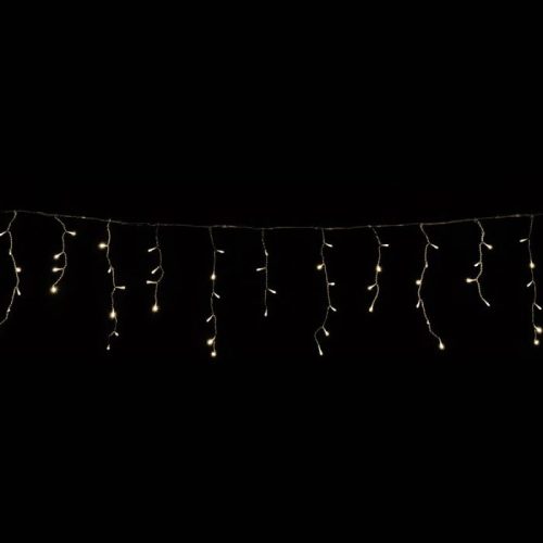 Crystalline toldható jégcsapfüzér 3 x 0,4 m, 101 LED, meleg fehér, átlátszó kábellel