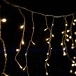 Crystalline toldható jégcsapfüzér 3 x 0,4 m, 101 LED, meleg fehér, átlátszó kábellel