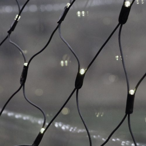 Kültéri LED fényháló, hideg fehér, 2 x 1 m, 96 LED