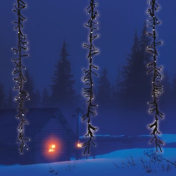   Meteor fényfüggöny, meleg fehér, fekete kábel, 2 x 1 m, 480 LED