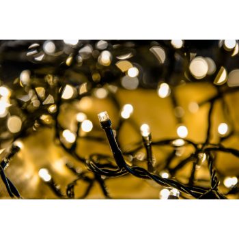 Kültéri LED Fényfüzér 180 db meleg fehér LED-del