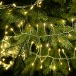 Tündérfény girland, ezüst kábel, meleg fehér, 700 LED, 7 m