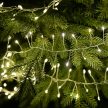 Tündérfény girland, ezüst kábel, hideg fehér, 700 LED, 7 m