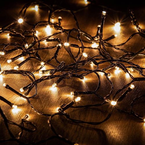 Kültéri LED Fényfüzér 180 db meleg fehér színben LED-del