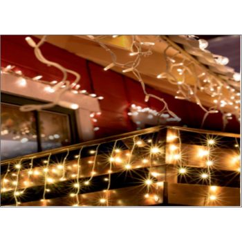 Kül és beltéri fényfüggöny, meleg fehér, 150 LED