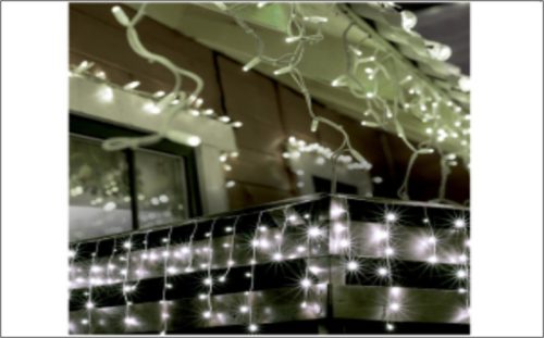 Kül és beltéri fényfüggöny, hideg fehér, 300 LED