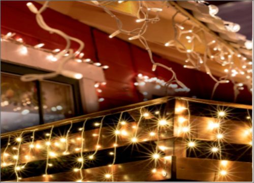 Kül és beltéri fényfüggöny, meleg fehér, 300 LED