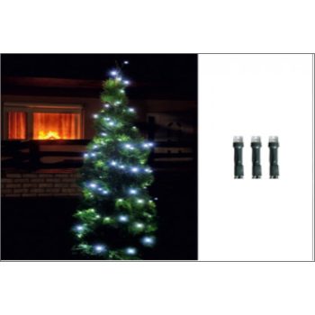 Kül és beltéri fényfüzér, hideg fehér, 100 LED