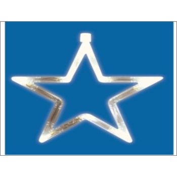 Beltéri elemes csillag ablakdísz,meleg fehér, 8 LED