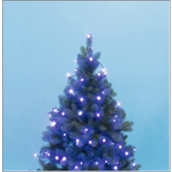 Beltéri fényfüzér, kék színben, 50 LED