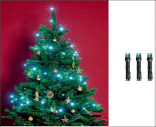 Beltéri fényfüzér, türkiz színben, 100 LED