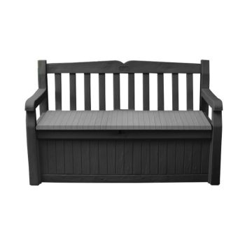   Eden műanyag kerti pad 265 literes tárolóval grafit - világos szürke