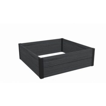 Maple szögletes műanyag kerti virágágyás szürke