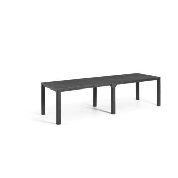 Julie Dupla műanyag kerti asztal grafit szürke