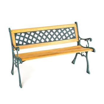 Fémvázas Classic kerti pad zöld + fa szín