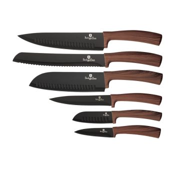   Berlinger Haus késkészlet, fa, 6 részes, Ebony Rosewood Collection