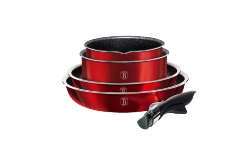 Berlinger Haus Metallic Burgundy Line 9 részes edénykészlet levehető nyéllel