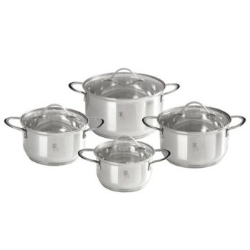   Berlinger Haus Silver Jewellery 8 részes rozsdamentes edény készlet