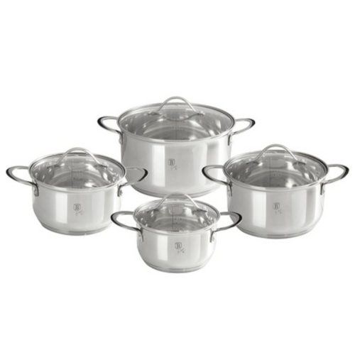 Berlinger Haus Silver Jewellery 8 részes rozsdamentes edény készlet