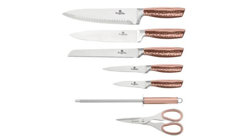 Berlinger Haus Shine Basalt Collection 8 részes rozsdamentes acél késkészlet állvánnyal, rosegold