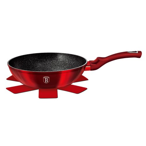Berlinger Haus Wok serpenyő 30 cm, Metallic Line Burgundy Edition
