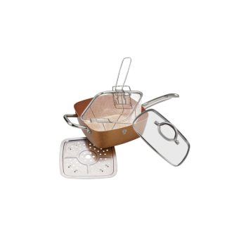   Blaumann Le Chef Collection szögletes lábas tapadásmentes réz bevonattal, fedővel