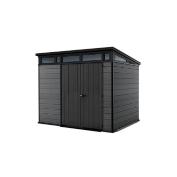   Cortina 9x7 műanyag kerti tároló ház barnás szürke - antracit